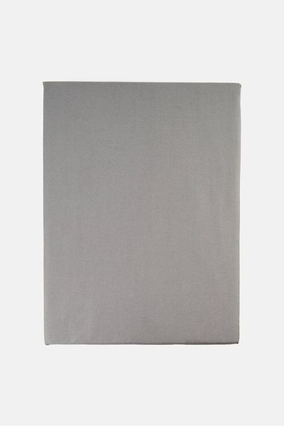 COTTON HOME 3 Pieces Queen Plain Fitted Sheet With Pillow Case 160 X 200 Cm, Dark Grey