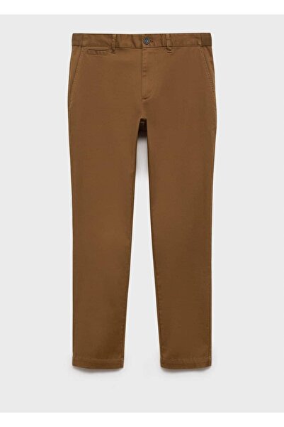 MANGO Man Daralan kısa paçalı chino pantolon