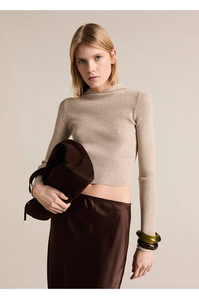 MANGO Woman Ribana Hooded Sweater