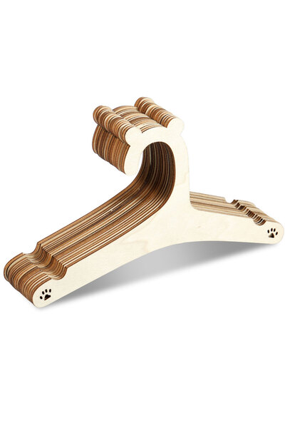 Choice 20pcs Style B 20Pcs Wooden Kids Hangers 9 inch Smooth Toddler Wooden H...