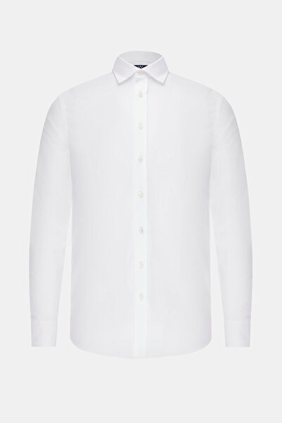 W Collection RELAX KALIP BEYAZ SOFT YAKA GÖMLEK