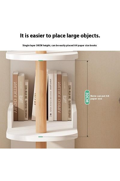 COOYA 3-Tier Slim Wooden Bookshelf,Free-Standing with Storage,Narrow Cabinet,for Small Spaces,White