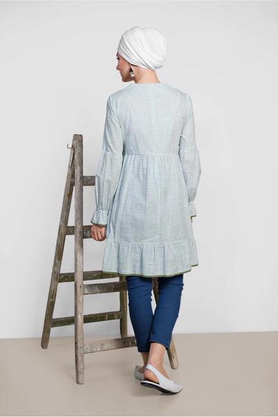 Alvina Square Patterned Tassel Detailed Tunic 4160