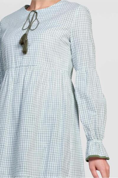 Alvina Square Patterned Tassel Detailed Tunic 4160