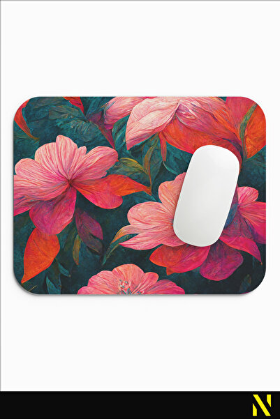 nilizma Mousepad ergonomic colorat cu model de flori, ideal pentru utilizarea acasă și la birou, cu suprafață anti-alunecare.