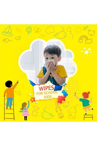 COOL & COOL Kids Wipes 10pcs – Gentle, Hypoallergenic, Alcohol-Free, Travel-Sized Baby Wipes