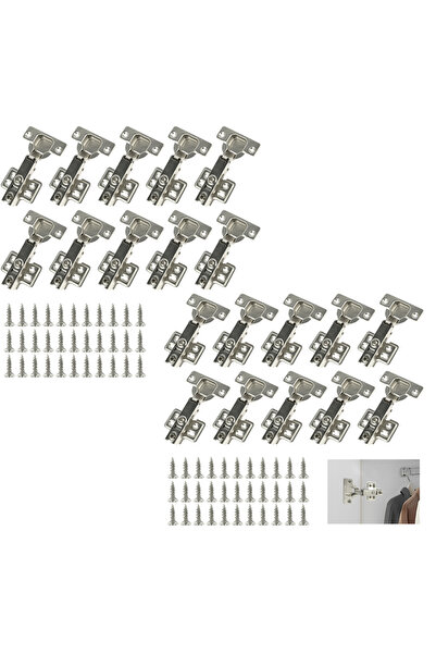 Choice 20pcs 10/20Pcs Stainless Steel Cabinet Door HingesDamper Buffer Soft Q...