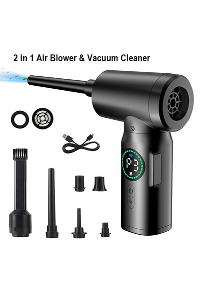 Choice Cf01-b 7500mah Portable Compressed Air Duster Multi Air Blower & Vacuum Cleaner Cordless Duster Blow