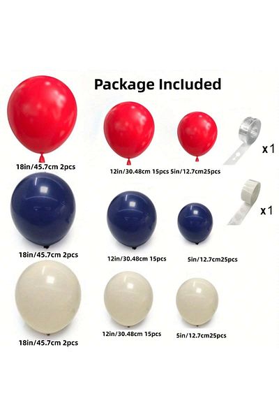 Choice Other 128pcs 128pcs Navy Blue Red Balloon Garland Sand White Red Balloon Arch Kit For Birthday Party