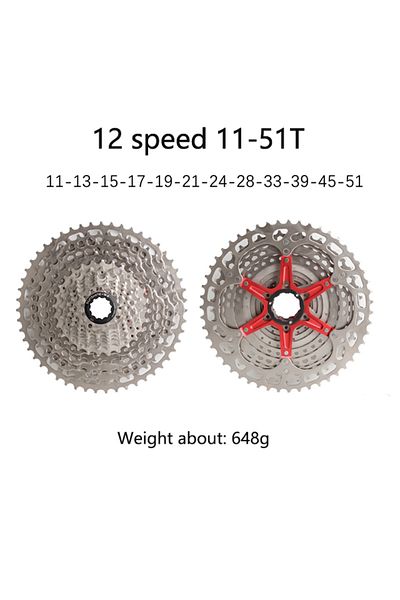 Choice 12-Speed 11-51T MTB Bicycle Cassette 12S 11-51T 11-52T HG Flywheel Mountain Bike 12S Sprocket For DE