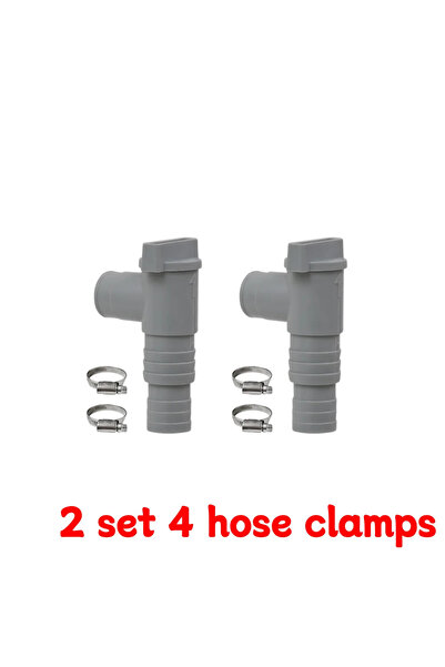 Choice4 2 set 4 hose clamps PVC Pool Hose Adapter Durable 32mm Pool On/Off Pl...