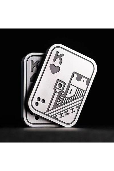 Choice Silver K Fidget Spinner AA KK Fingertip Gyro Solution Pressure Reduction Toy Push Poker Push Card ED