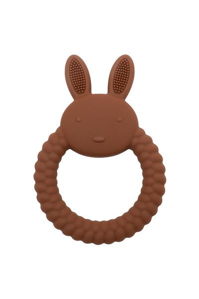 Choice 002 بني 1 قطعة عضاضة أطفال من السيليكون لعبة خالية من مادة BPA على شكل أرنب كرتوني هدايا التسنين للرضاعة صحة الطفل