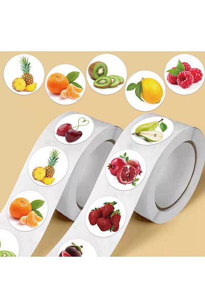 Choice 500PCS 500PCS creative fruit roll stickers for decorating phone cases, laptops, suitcases, DIY water