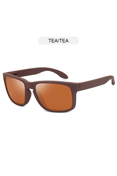 Choice Tea Tea Classic Black Square Polarized Sunglasses Men Women Fashion Sp...