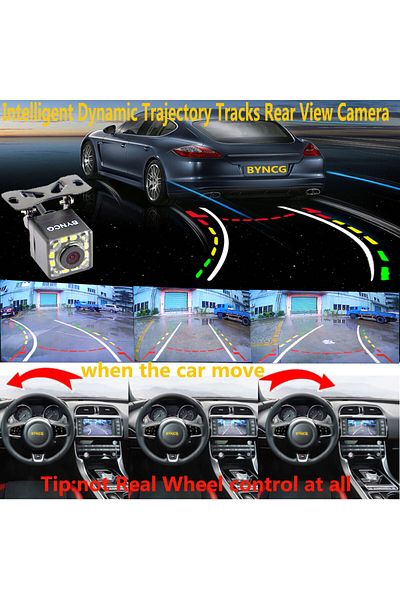 Choice Intelligent Dynamic Trajectory Parking Reverse Car Rear View Camera 12 LED Night Vision CCD HD Video