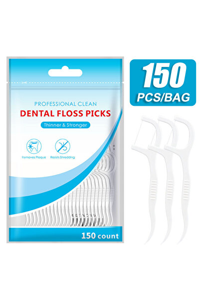 Choice3 150 قطعة 600 قطعة خيط تنظيف أسنان عائلي، عود أسنان فائق الدقة، خيط تن...