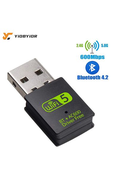 Choice 600Mbps USB WiFi Bluetooth Adapter Dual Band 2.4/ 5.8Ghz Wireless External Receiver RTL8821CU Wi-...