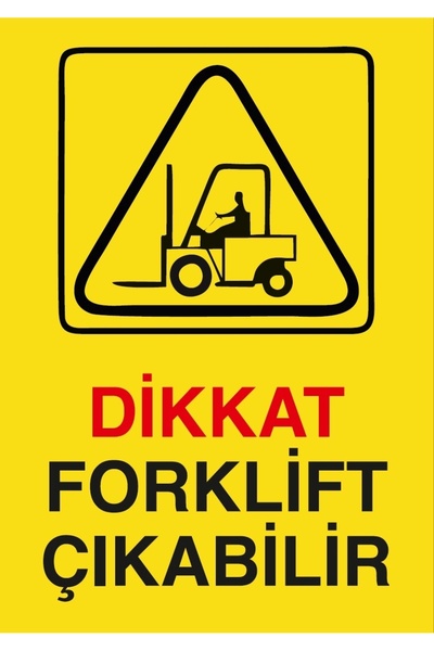 Reysa Tasarım ملصق تحذير الرافعة الشوكية يمكن إخراجه مقاس 20 × 28 سم