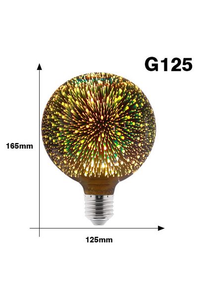 Choice G125 3D Decoration LED Edison Light Bulb E27 6W 110V 220V Vintage Star Fireworks Lamp Holiday Night
