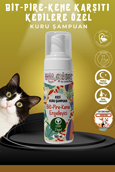 ALÇİN Kedilere Özel Koruyucu Kuru Şampuan, Bit Pire Parazit Kene Uzaklaştırıcılı