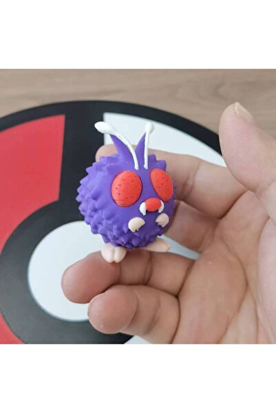 Choice 3" Venonat Pokemon Anime Figures Venomoth Venonat Proportion World 1:20 Diy 3D Printing Kawaii Carto