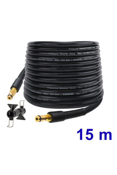 Choice3 خرطوم غسيل عالي الضغط بطول 15 مترًا، 10 إلى 15 مترًا، سلك تمديد خرطوم...