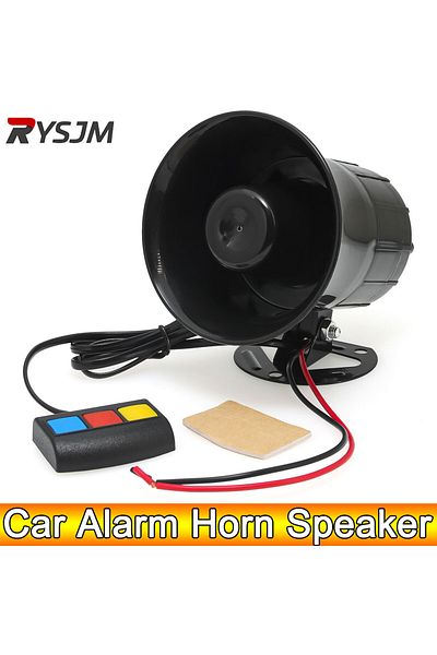 Choice AD 12V Car Speaker Alarm Horn Tone Sound Car Emergency Siren Automobile Siren Horn 60W Mic PA Spe...