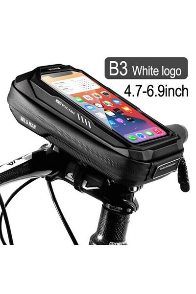Choice B3 White New Bike Phone Holder Bag Case Waterproof Cycling Bike Mount 6.9in Mobile Phone Stand Bag H