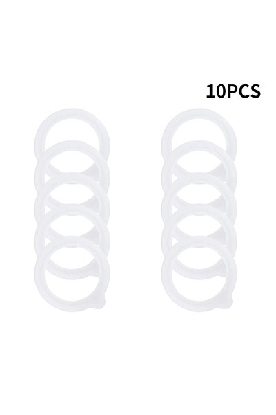 Choice white 10pcs Silicone Replacement Gasket Airtight Rubber Seals Rings For Jar Lids