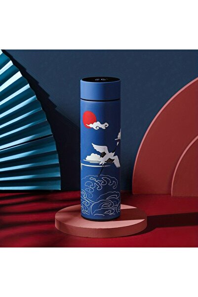 Choice زجاجة مياه حرارية زرقاء سعة 500 مل، قطعة واحدة على الطراز الصيني، كوب ...