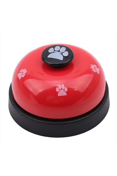Choice red Pet Toys Bell for Dogs Cat Training Interactive Toy Called Dinner Small Bells Footprint Ring Tra