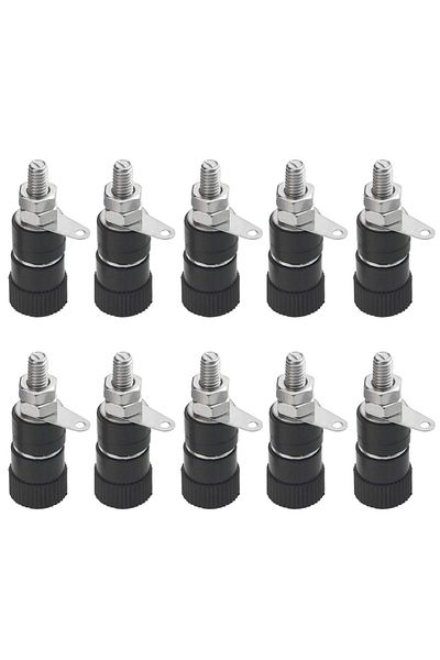 AOKIN Black 10pcs 10 Pcs Binding Posts Terminals 4mm Banana Plug Socket 4mm Terminal Connector For Amplifi