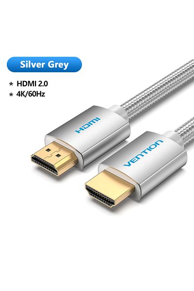 Choice 2m Silver Grey-round Vention Hdmi 2.0 Cable For Xbox Series X Video Audio 4k/60hz Hdmi Switch Cabo H
