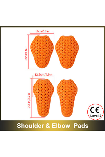 Choice5 One Size Shoulder Elbow Pads WOSAWE CE Certified Motorcycle Armor Jac...