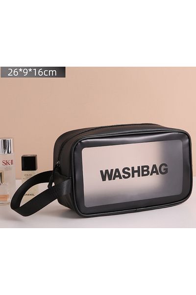 Choice 1pc M black 1pc Black Transparent Portable Women Travel Wash Bag Waterproof Makeup Storage Pouch Lar