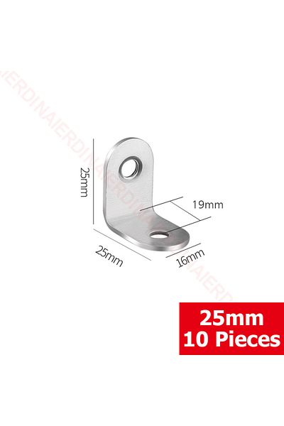 Choice 25x25x16mm 02 NAIERDI 10PCS 90 Degree Angle Corner Brackets Stainless Steel Corner Brace Fastener Wa