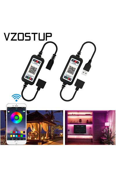 Choice DC 5-24V LED Strip Light RGB Controller Wireless Bluetooth-compatible for APP Control DC USB 5V 12V