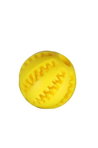 Choice yellow Natural Rubber Pet Dog Toys Dog Chew Toys Tooth Cleaning Treat Ball Extra-tough Interactive E