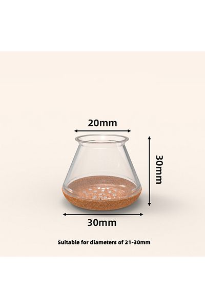 Choice M 24pcs Chair Leg Caps Floor Protector Pads for Silicone Furniture Leg Mute Transparent Leg Protect.