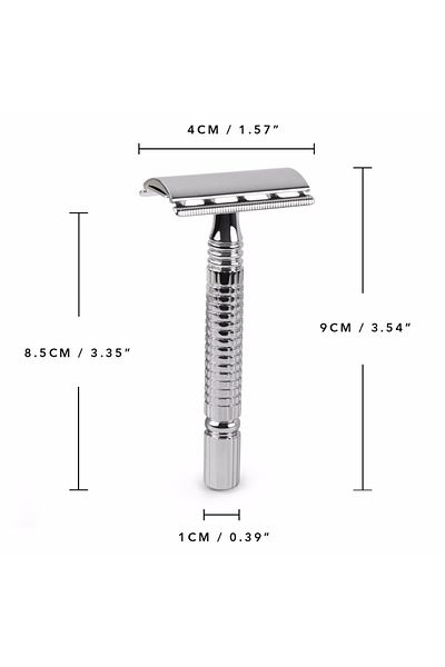 Choice Qshave Short Handle Classic Safety Razor Double Edge Mens Shaving Razor Gift Box Pack Cure Handle...
