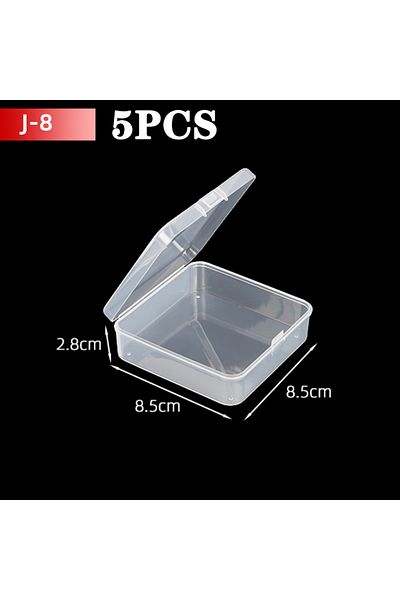 Choice YX-005-J8-5pcs 20/5Pcs Mini Items Organizers Storage Container Packaging Box Rectangle Plastic Jewel