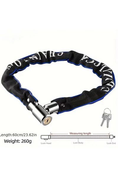 Choice 60cm Bike Chain Lock with Lighter Weight and Stronger Security, Anti-Theft Bicycle Lock for Road Mou