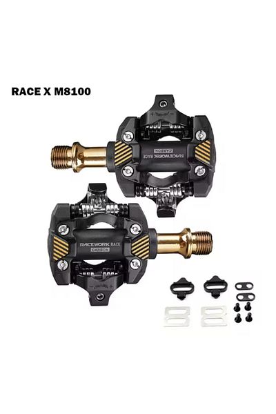 Choice X-M8100 Gold SPD X-M8100 MTB Pedal Bike Self-Locking DU Bearing Ultra-light Bicycle Parts