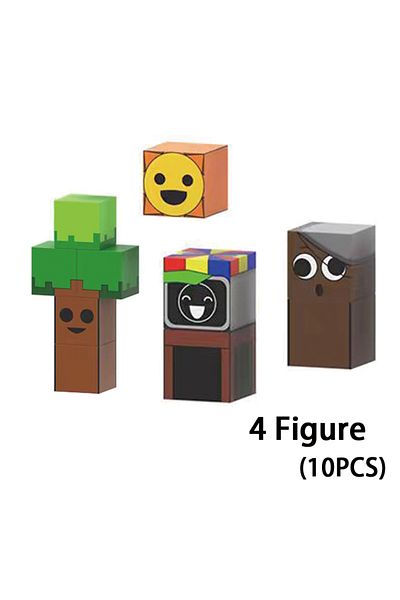 JIMITU K-10pcs Magnetic Building Block Sprunki Magnet Cube Mine World Set For Boy Girl Kid Age 3 Diy Model