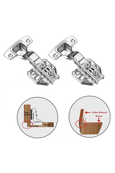 Choice Half Overlay 2-20pcs Stainless Steel Cabinet Door Hinges Hydraulic Damper Buffer Soft Close Quiet Wa
