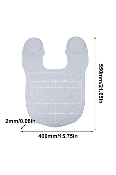 VAKIND Grey Waterproof Stylist Cutting Cape Silicone Hair Dyeing Shawl Neck Collar Wrap Cover Barber Hairdr