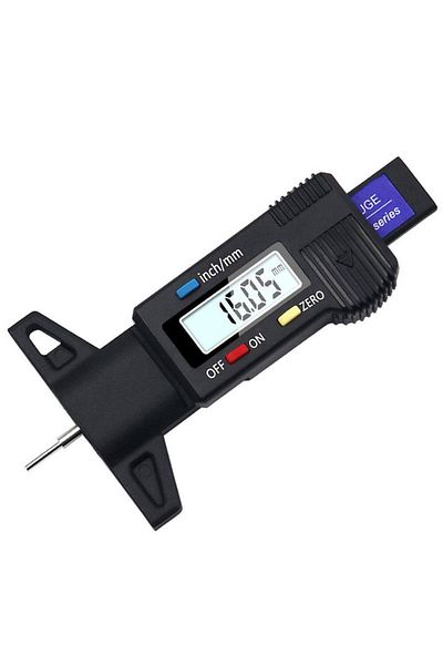 Choice Black Digital Display Car Tyre Tire Tread Depth Gauge Meter Measurer Tool Caliper Thicknes Gauge Bra