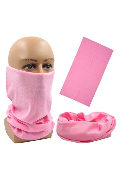 Choice DC007 وشاح سحري خارجي وردي فاتح بلون نيون سادة لركوب الدراجات والمشي لمسافات طويلة وأوشحة وعصابة رأس من البوليستر