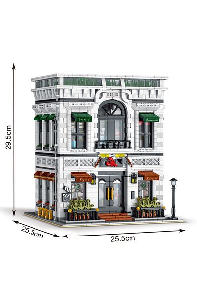 Choice Restaurant 4132PCS 4132PCS City Street View Restaurant Modular Building Blocks MOC Adults Creative M